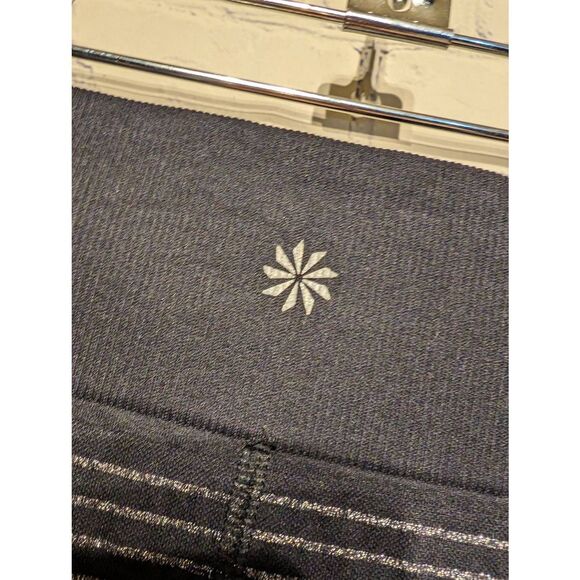 Athleta new silver striped leggings size small - Picture 4 of 5